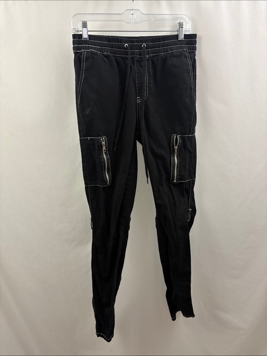 Hot Topic Pants - Hot Topic Womens Cargo Skinny Pants Black Pull On‎ Grunge Drawstring Small